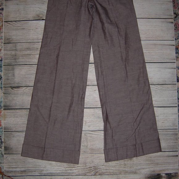 Elevenses Brown Wide Leg High Waist Pants Trousers 0 - Picture 3 of 8